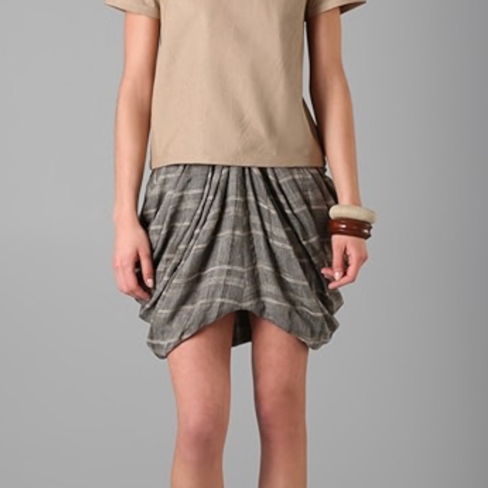 Rodarte x Opening Ceremony plaid gathered skirt. Small.